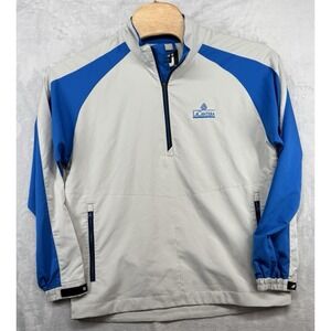 FootJoy Windbreaker Jacket 1/4 Zip LaCantera Golf TX Blue Silver Men's M READ